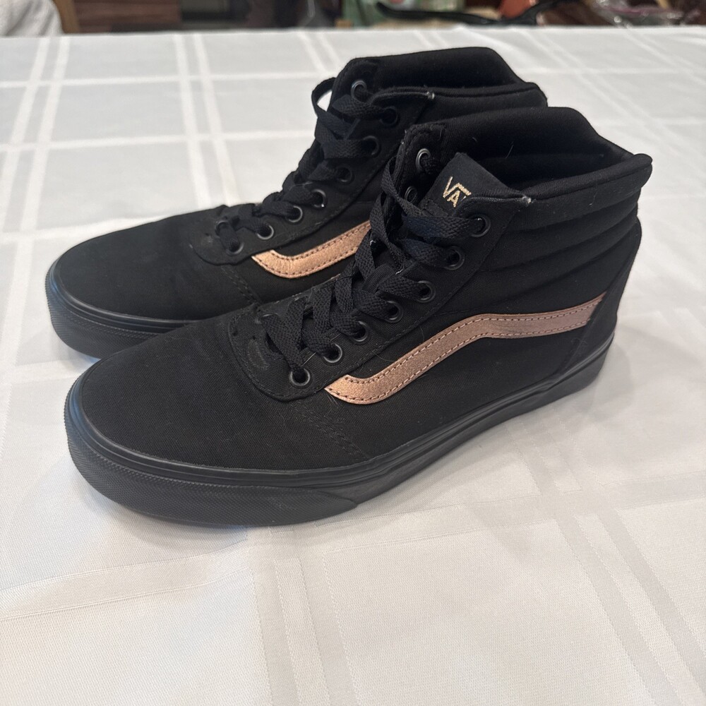 Vans SK8 Hi Top Women Shoe Size 9.5 Canvas Skate Casual Walk Gym Gum Sole 500714
